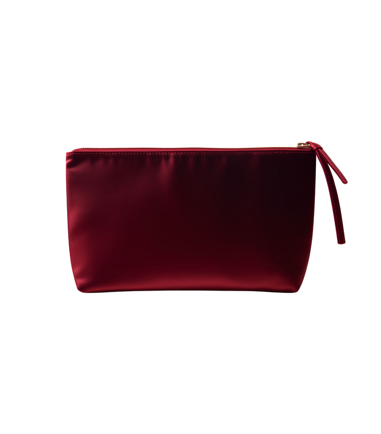 Portafoglio con cerniera in morbido tessuto