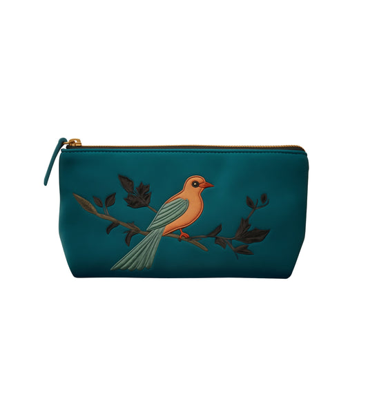 Bird Sewn Fabric Purse