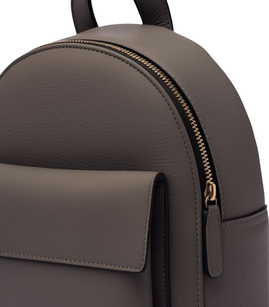 Leather Zip Up Backpack